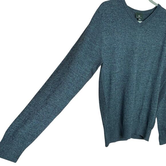 AG Adriano Goldschmied Sweater Mens M Green Cashmere Blend V-Neck Preppy NEW - Picture 6 of 10